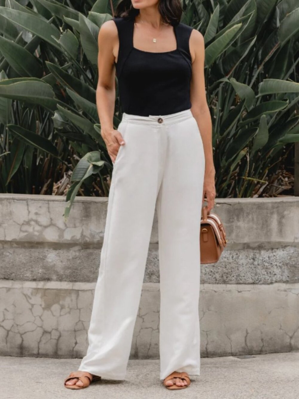 Maye Estella Linen Ivory Pants Sz m NWT